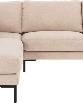 Hjørnesofa Rowico Corwin Skandinavisk Design Venstrevendt H83 B266 D226 Lysebeige Rita Polyester Metalben