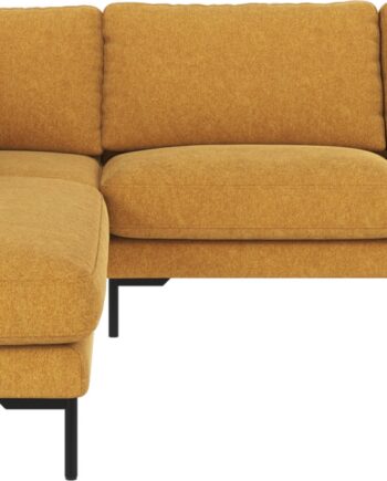 Hjørnesofa Rowico Corwin Venstrevendt Brenda Gul Polyester Med Sorte Metalben