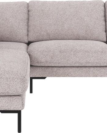 Hjørnesofa Rowico Corwin Venstrevendt Lysegråt Anna Polyester Med Sorte Metalben H83b266d226