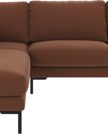 Hjørnesofa Rowico Corwin Venstrevendt Rita Rød Sort 266x226