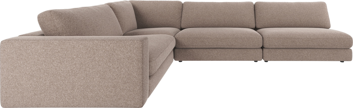 Hjørnesofa Rowico Duncan Beige Modulsofa 325x230 Med High Resilience Koldskum Zig Zag Fjedre