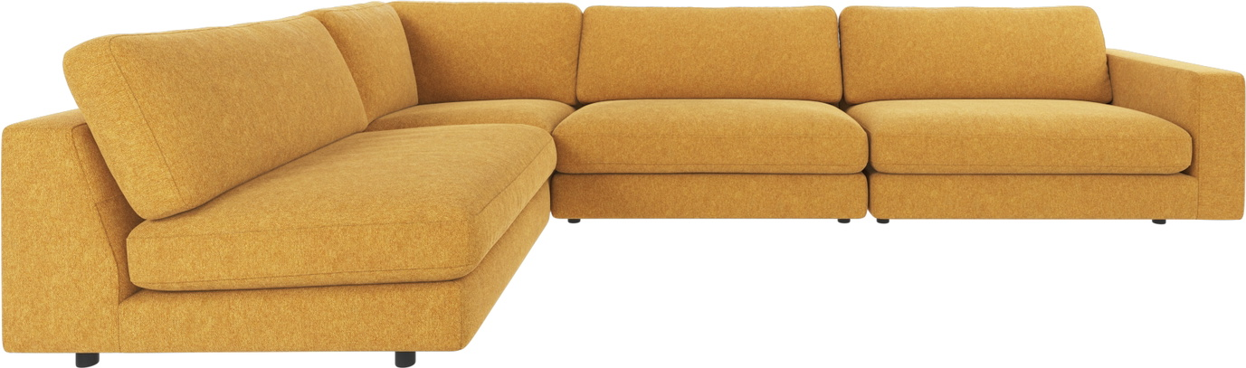 Hjørnesofa Rowico Duncan Brenda Gul Meleret Polyester Modulopbygget 345216 Fsc