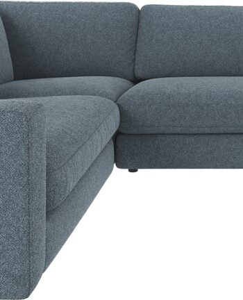Hjørnesofa Rowico Duncan Formet Modulsofa Mellemblå Bobby Med High Resilience Skum Zigzag Fjedre Fsc Certificeret Ramme