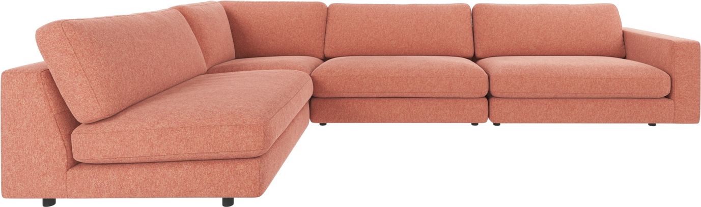 Hjørnesofa Rowico Duncan Modulsofa Brenda Rød 345x216x78