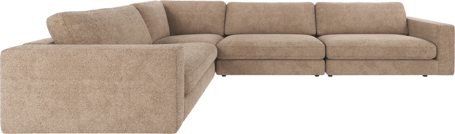 Hjørnesofa Rowico Duncan Modulsofa Gråbeige Robin Slidstærk 100 Polyester