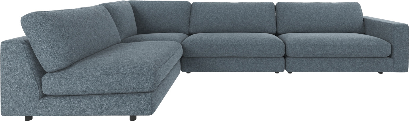 Hjørnesofa Rowico Duncan Modulsofa Mellemblå Stof H78  B345  D216