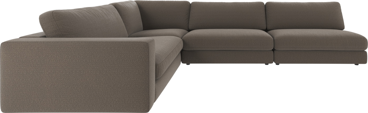 Hjørnesofa Rowico Duncan Rita Mellemgrå Melange Modulsofa 325x230 Skandinavisk Design Fsc Certificeret Høj Komfort