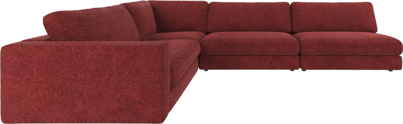 Hjørnesofa Rowico Duncan Rød Anna Polyester Modulopbygget H78xb325xd230