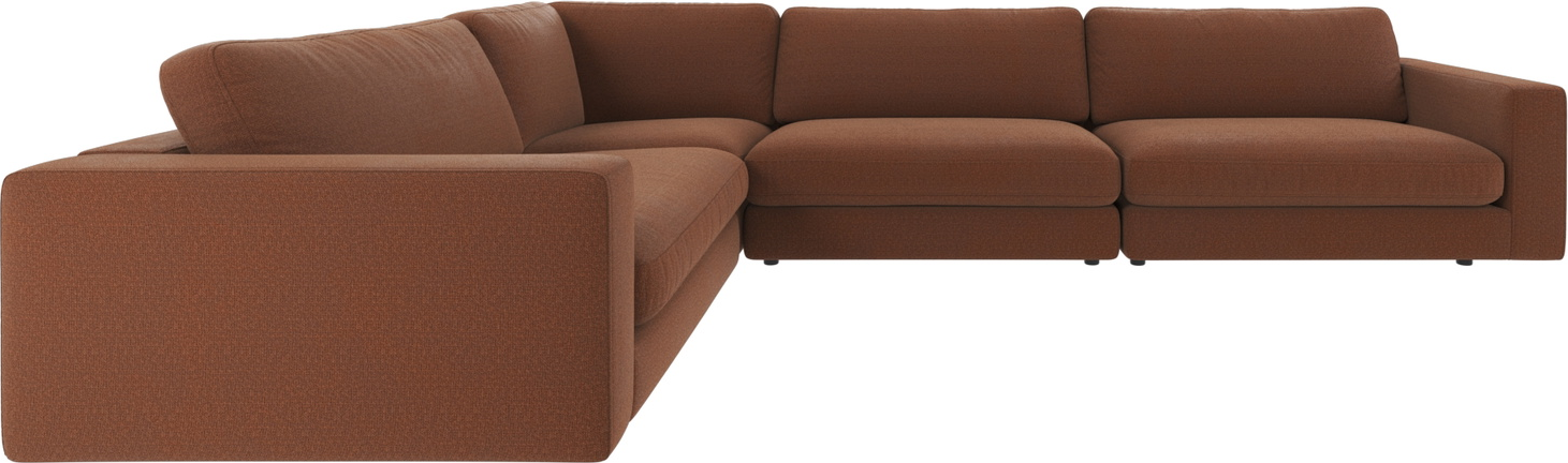 Hjørnesofa Rowico Duncan Rød Rita Stof Modulopbygget Design Med Høj Komfort