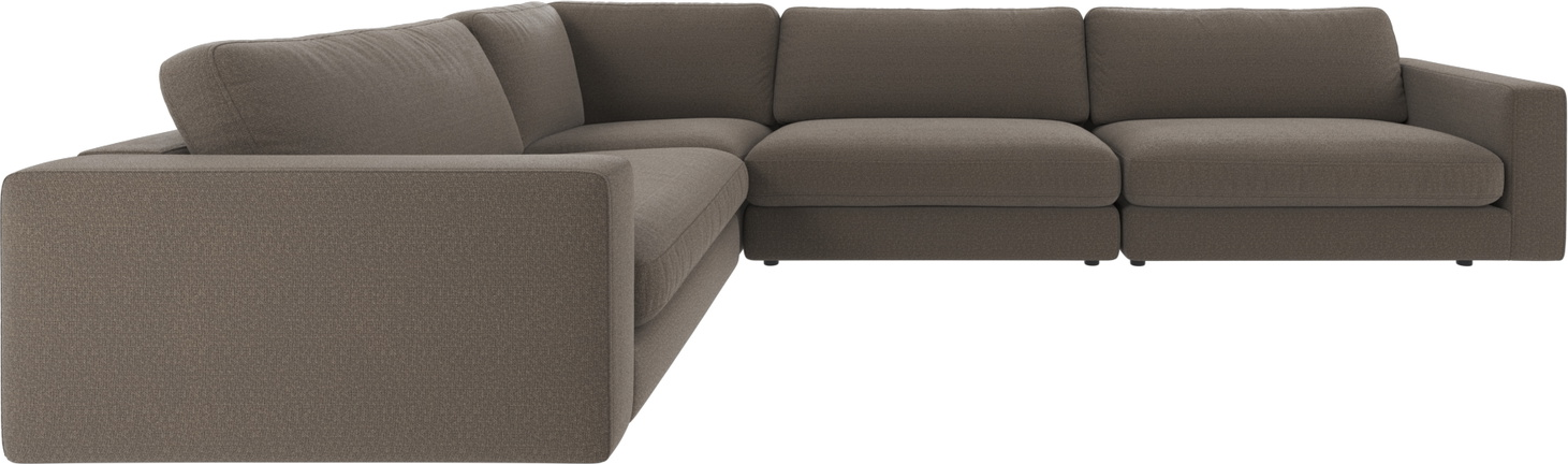 Hjørnesofa Rowico Duncan Skandinavisk Design Mellemgrå Rita Polyester Modul 345x233