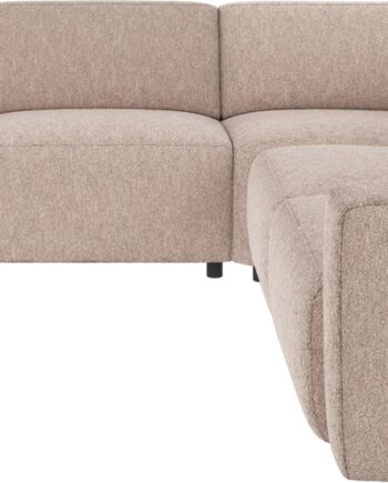 Hjørnesofa Rowico Willard Alice Lysebeige Stof Skandinavisk Minimalistisk Modulopbygget Formet Sofa