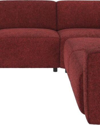 Hjørnesofa Rowico Willard Anna Rød Polyester Fsc Mix Ramme Nozag Fjedre   Koldskum