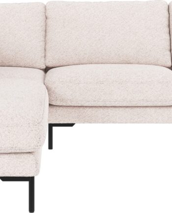 Hjørnesofa Venstrevendt Rowico Corwin Hvidt Anna Stof Med Sorte Metalben 83266226