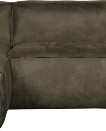 Hjørnesofa Venstrevendt Woood Bean Grøn Læderlook 305175