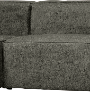 Hjørnesofa Venstrevendt Woood Bean Mørkegrå Velour Sofa Med Chaiselong