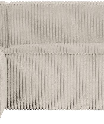 Hjørnesofa Venstrevendt Woood Exclusive Bean Groft Ribbet Velour Lys Natur B305d175