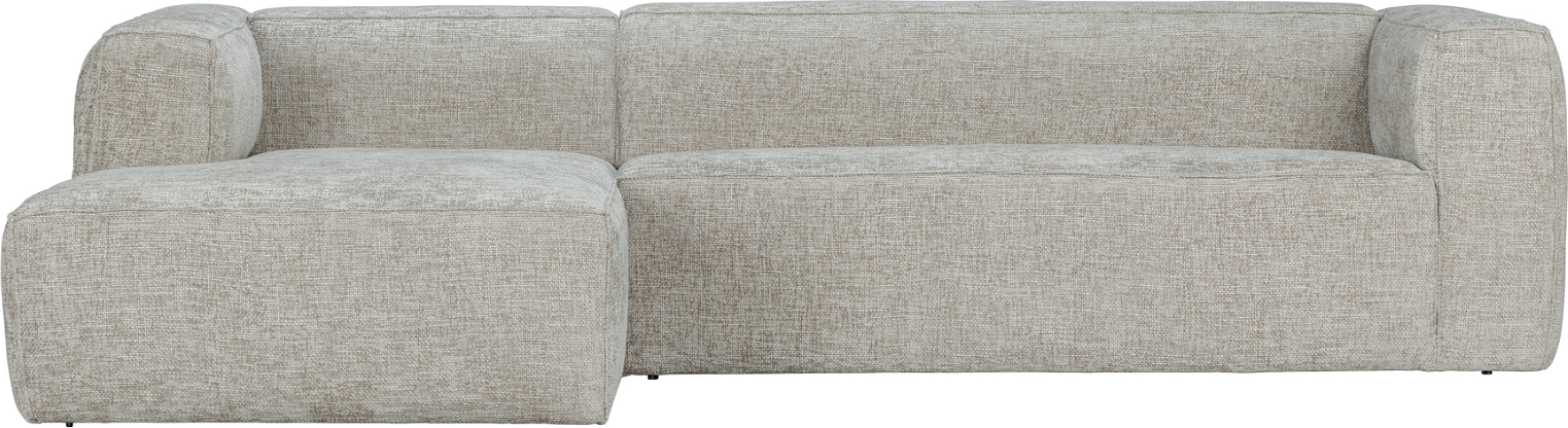 Hjørnesofa Venstrevendt Woood Exclusive Bean Natur Melange Polyesterstof 305x175 Luksus Sofa Med Skum Fsc Ramme