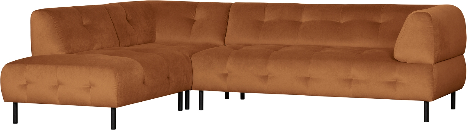 Hjørnesofa Venstrevendt Woood Exclusive Lloyd Lysebrun Loma Vasket Fløjl 205x267