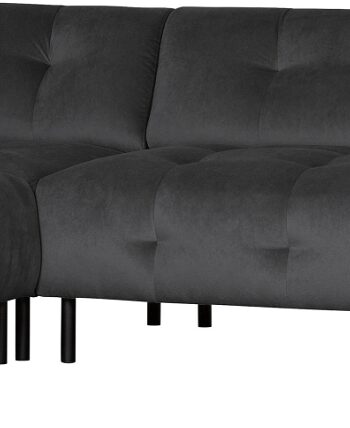 Hjørnesofa Venstrevendt Woood Exclusive Lloyd Mørkegrå Loma Vasket Fløjl H77x205x267