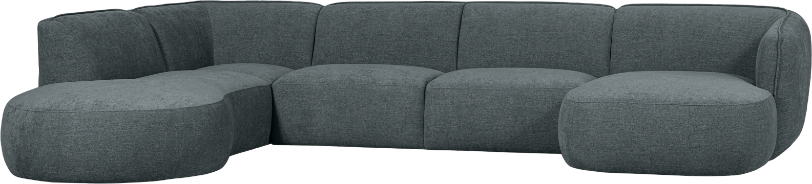 Hjørnesofa Venstrevendt Woood Polly Blå Grøn Polyester 353x245