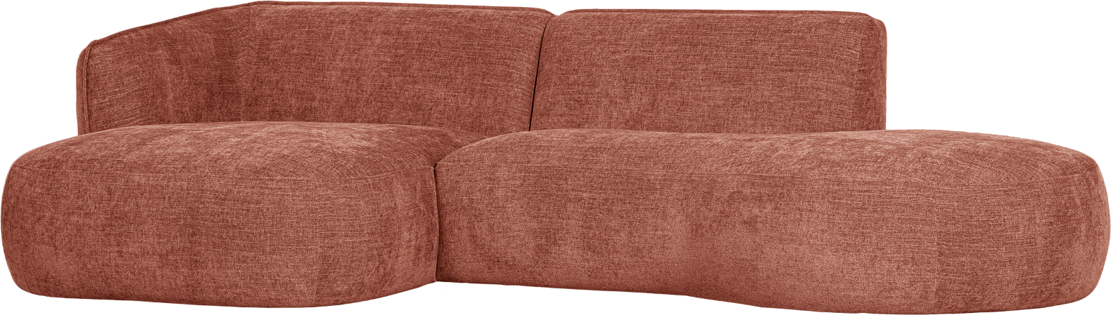 Hjørnesofa Venstrevendt Woood Polly Rosa Polyester L278 D150 H71 Tidløs Organisk Stuekomfort