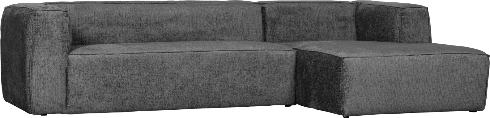 Hjørnesofa Woood Bean Velour Sky Højrevendt Med Chaiselong Rummelig 305x175 Polyester