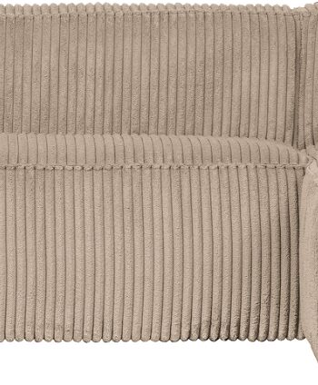 Hjørnesofa Woood Exclusive Bean Højrevendt Beige Fløjl Polyester 305x175x73