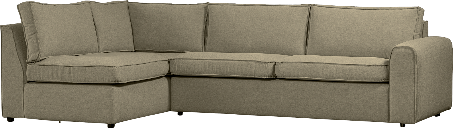Hjørnesofa Woood Freek Venstrevendt Lysegrøn Melange Polyester 284x175x80