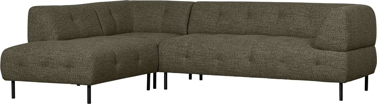 Hjørnesofa Woood Lloyd Venstrevendt Grøn Grovvævet Polyester B267xd205