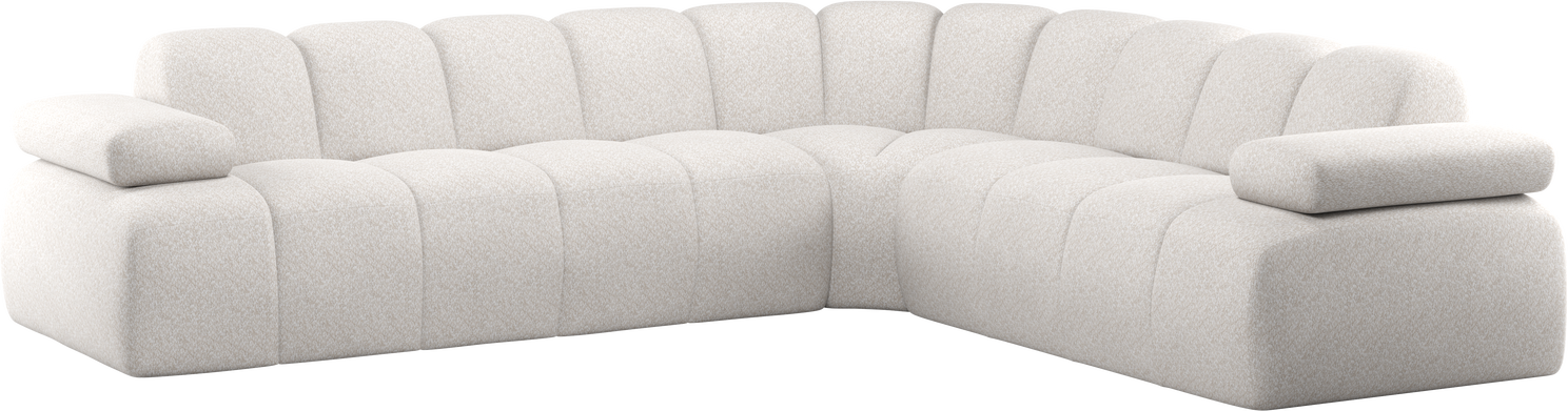 Hjørnesofa Woood Mojo Højre 310x230 Chenille Ecru 100 Polyester Martindale 100 000