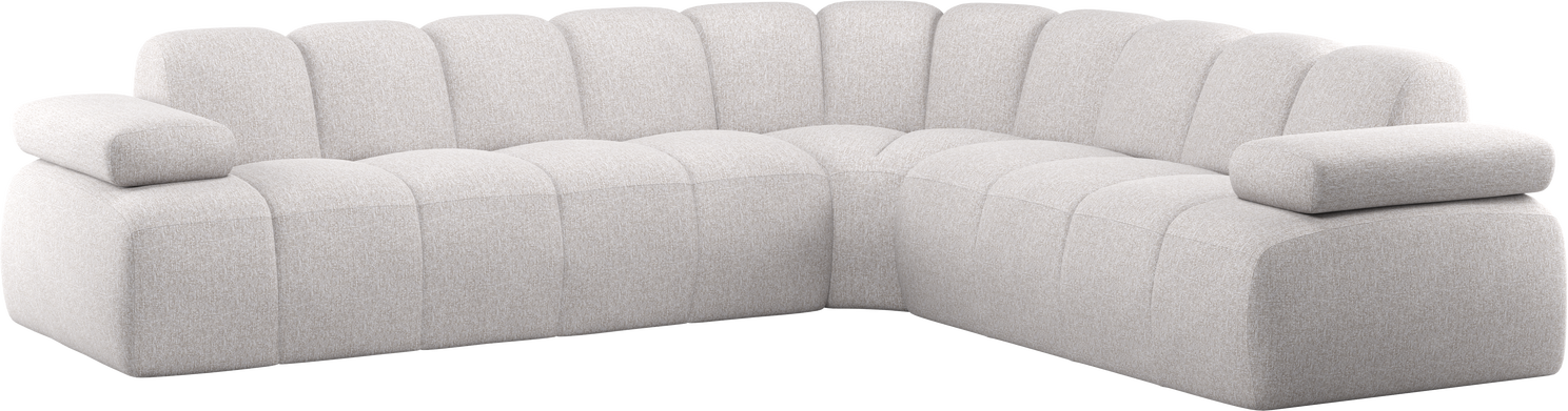 Hjørnesofa Woood Mojo Højrevendt Chaiselong Boucl 100 Polyester Ecru 310x230