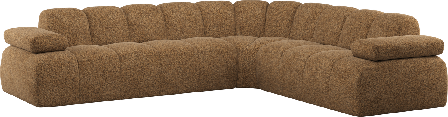 Hjørnesofa Woood Mojo Honninggul Chenille Højrevendt 310230 Pers