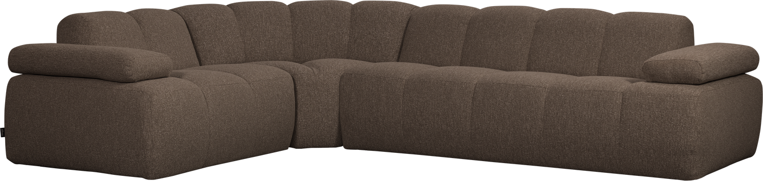 Hjørnesofa Woood Mojo Venstrevendt 310x230 Boucl 100 Polyester Brun Melange