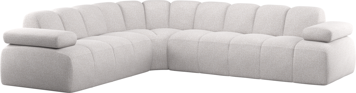 Hjørnesofa Woood Mojo Venstrevendt Chaiselong Boucl Ecru 310x230 100 Polyester