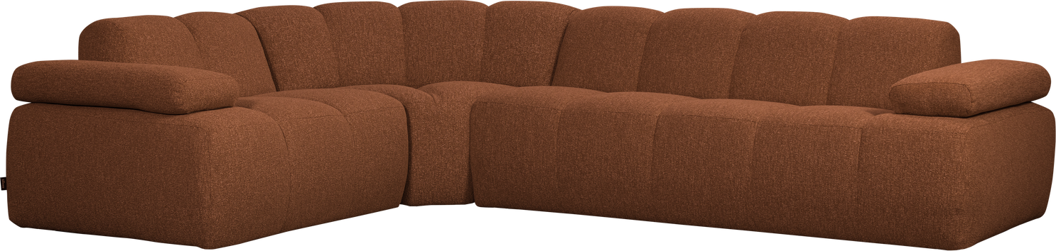 Hjørnesofa Woood Mojo Venstrevendt Rustbrun Boucl 100 Polyester Manuelle Armlæn 310x230