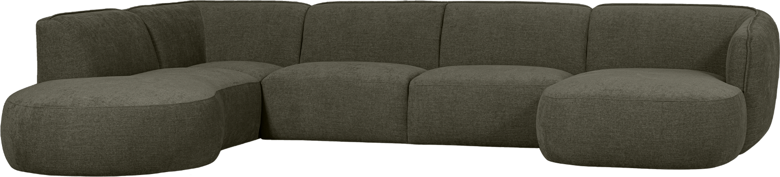 Hjørnesofa Woood Polly Venstrevendt Formet Grå Polyester 245x353