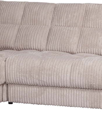 Hjørnesofa Woood Second Date Venstrevendt Natur Polyesterfløjl L316d212
