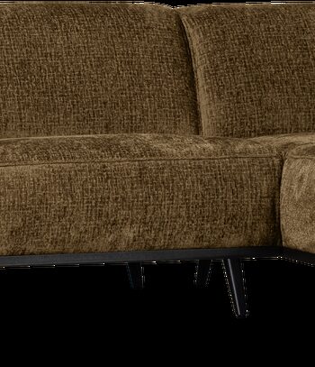 Hjørnesofa Woood Statement Brass Guld Strukturvelour 274210 Højrevendt