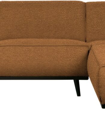 Hjørnesofa Woood Statement Højrevendt Chaiselong Boucl 100 Polyester Rødbrun B274xd210xh77