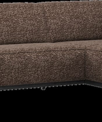 Hjørnesofa Woood Statement Højrevendt Chaiselong Brun Melange 274x210 100 Polyester Birketræsben