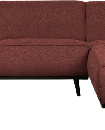 Hjørnesofa Woood Statement Højrevendt Kastanjebrun Boucl 274x210