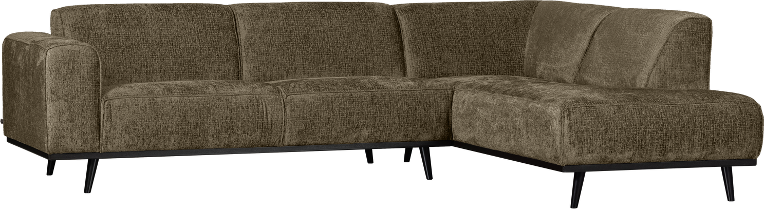 Hjørnesofa Woood Statement Højrevendt Personers Grov Strukturvelour Bonsai Grøn 274x210