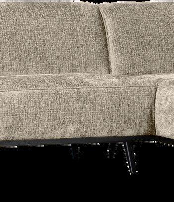 Hjørnesofa Woood Statement Højrevendt Strukturvelour Wheatfield Beige B274 D210