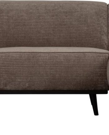 Hjørnesofa Woood Statement Højrevendt Taupe Brama Ribstof Bonell Fjedre 274x210