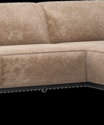 Hjørnesofa Woood Statement Højrevendt Taupe Velour Chenille B274d210h77 Plads Til Pers