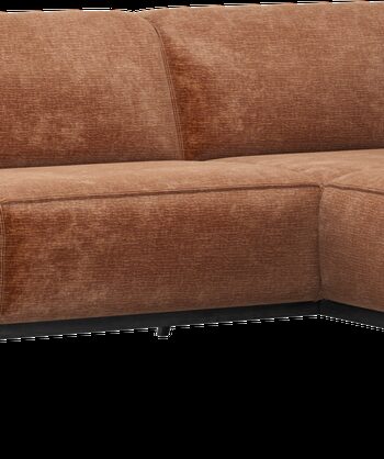Hjørnesofa Woood Statement Højrevendt Terra Orange Velour Chenille 274x210