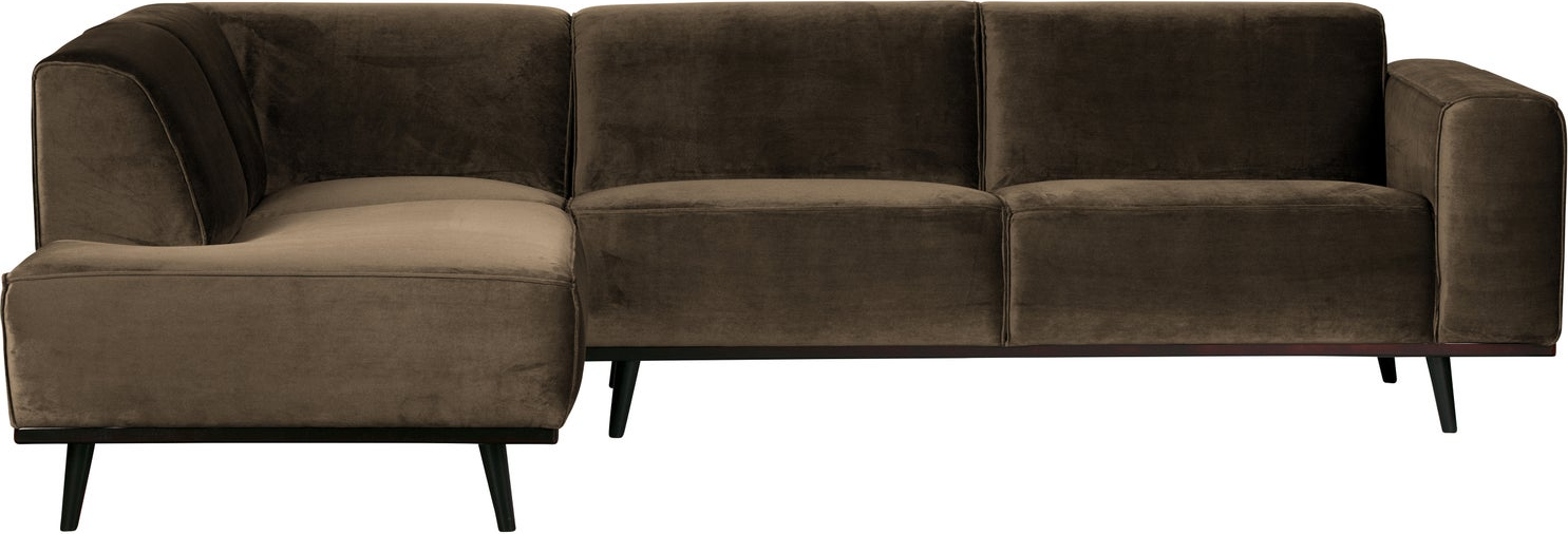 Hjørnesofa Woood Statement Jarra Velour Taupe Venstrevendt Personers Bonell Fjedre H77b274d210