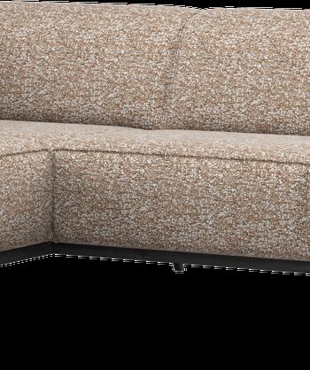 Hjørnesofa Woood Statement Personers Lysebrun Melange 100 Polyester Benson Stof 274x210 Venstrevendt