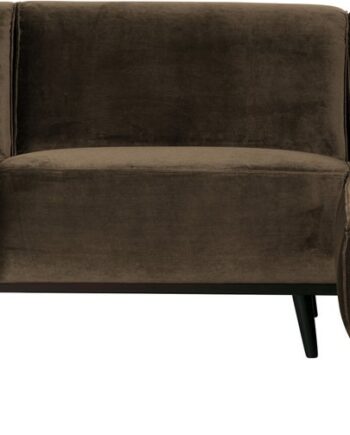 Hjørnesofa Woood Statement Taupe Fløjl Velour Højrevendt Chaiselong 210 B274 D210 H77