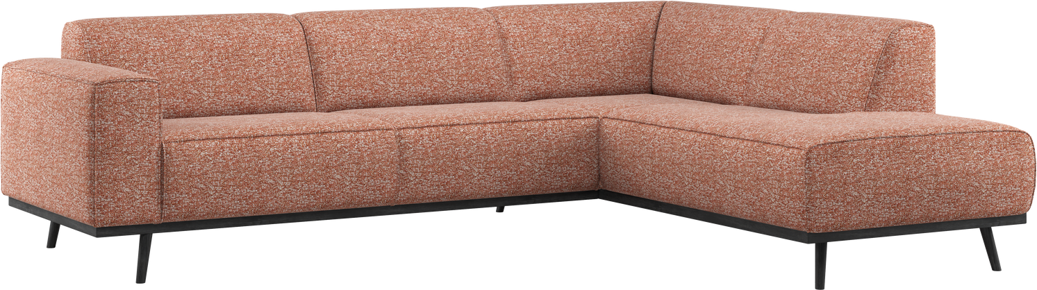 Hjørnesofa Woood Statement Terrafarvet Melange Orange Benson 100 Polyester H77xb274xd210 Højrevendt